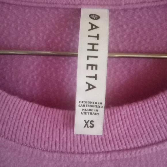 Athleta Coastal Luxe Super Soft Modal Blend Sweatshirt in Plumeria Purple Sz XS - Picture 10 of 11